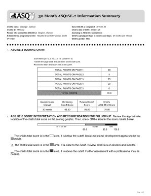 Asq Se 2 Scoring Sheet  Form