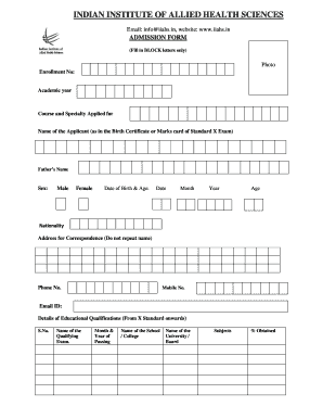 Iiahs  Form