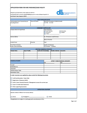 Hire Purchase Form