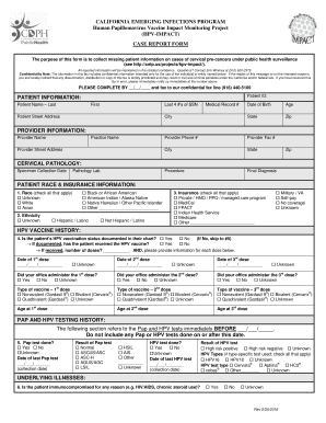 Case Report Form Sample