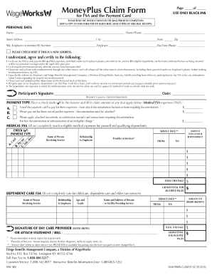 Get and Sign Money Plus Claim Form 2016-2022