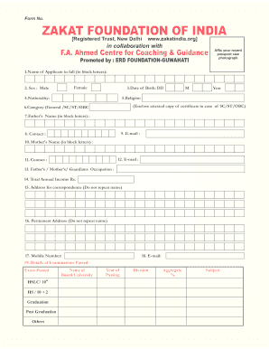 Zakat Foundation Online Form