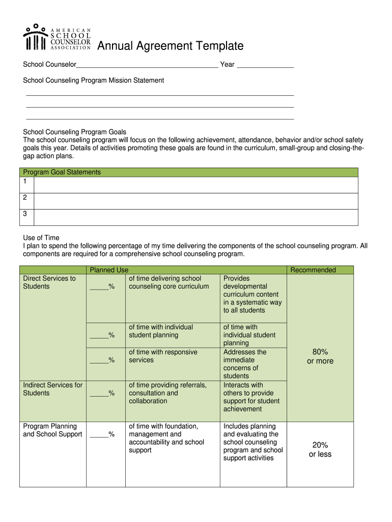Annual Agreement  Form