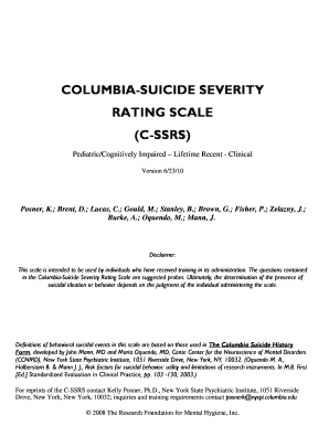 Columbia Suicide Severity Rating Scale C Ssrs Beacon Health Options  Form