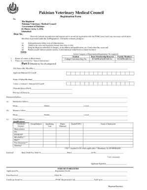 Pvmc Registration Form
