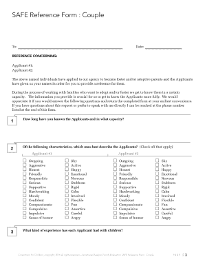 SAFE Reference Form Couple