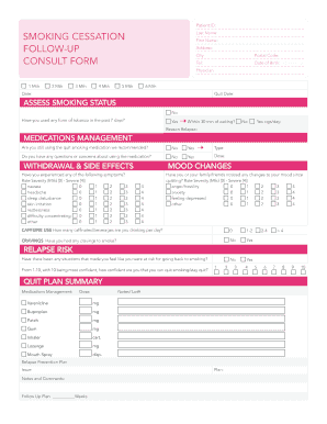 Smoking Cessation Form