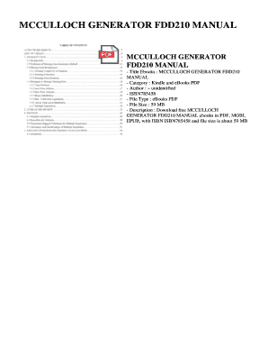 Mcculloch Fdd210 Manual  Form