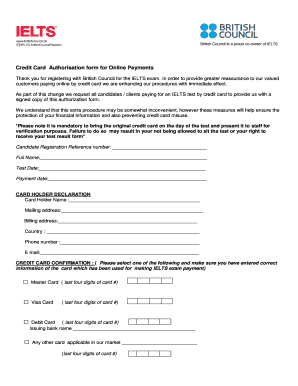 Ielts Authorization Form