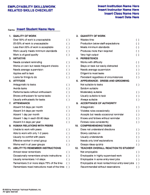 Bbl Checklist PDF  Form