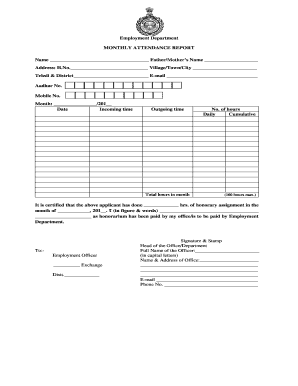 Saksham Attendance Form