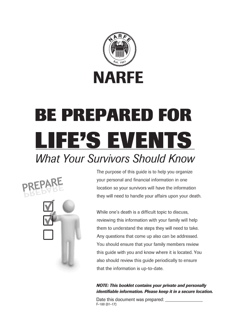  Narfe Be Prepared for Life's Events 2017-2023