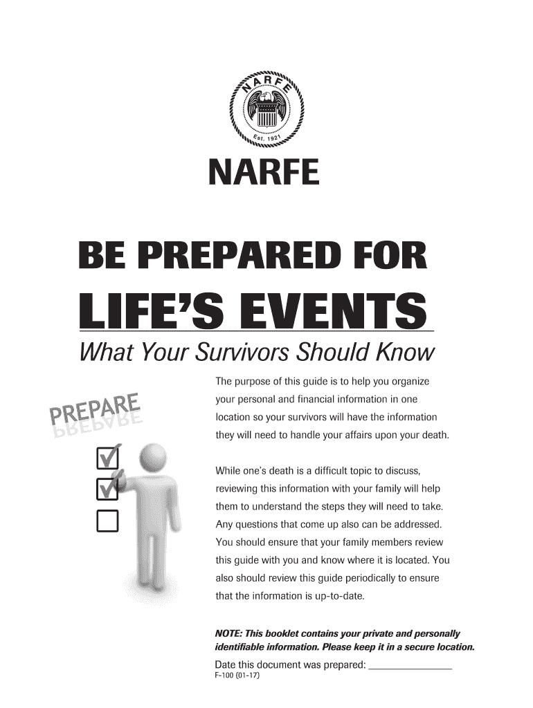  Narfe Be Prepared for Life's Events 2017-2024