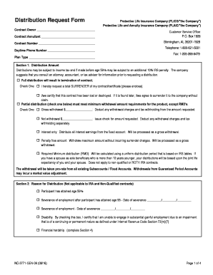 Protective Annuity Withdrawal Form
