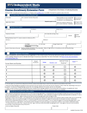  Alternate PDF Form Brigham Young University 2016-2024