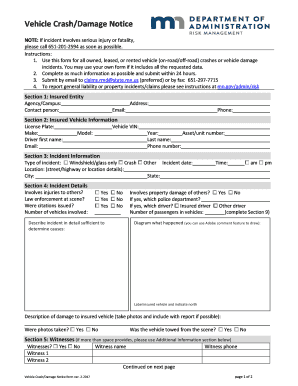 Safety and Loss Control Minnesota Gov  Form