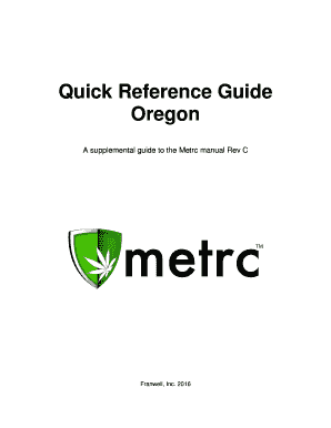 Metrc Manual User Guide  Form