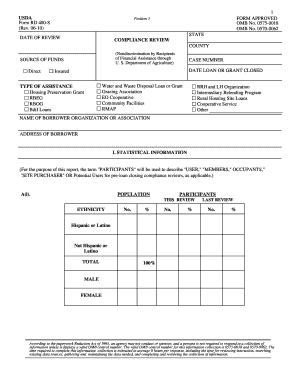 Compliance Review RCAC  Form
