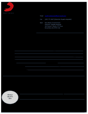 Sony Music Artist Portal  Form