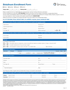 Briova Enrollment Form