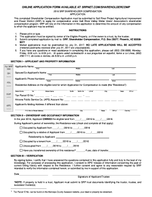 Srp Net Apply Compensation  Form