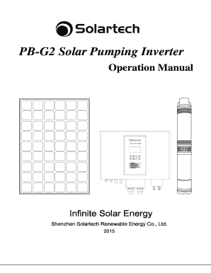 Solartech PB G2 Solar Pumping Inverter Operation Manual 20150518 DOC  Form