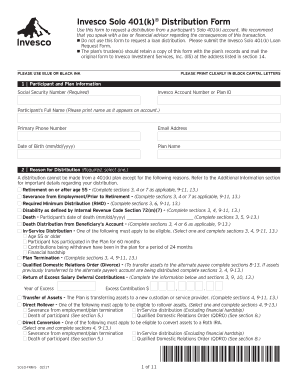  Invesco Distribution Form 2017-2024