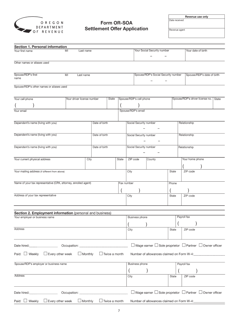 150 101 157 Form or SOA Rev