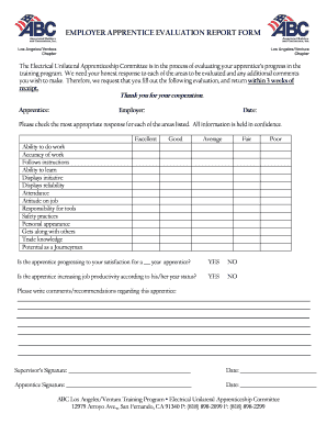 Apprentice Review Template  Form