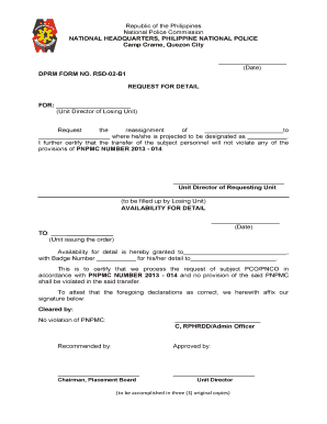 Dprm Form Rsd 03 a Revised