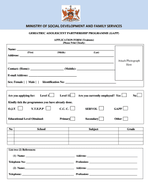 Gapp Application Form