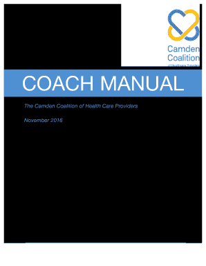 Coach Manual Camden Coalition of Healthcare Providers  Form