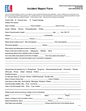 Nica Incident Report  Form