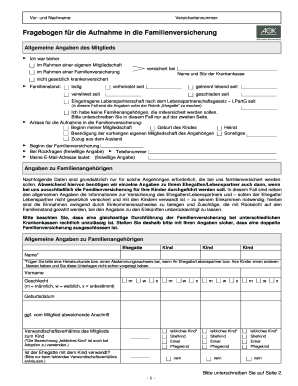 Aok Familienversicherung Antrag Po Polsku  Form