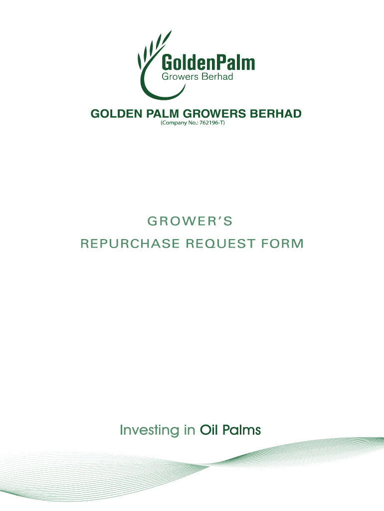 Golden Palm Growers  Form