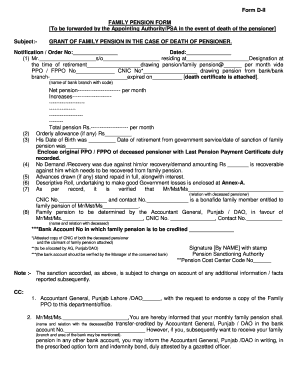 Family Pension Form D Ii