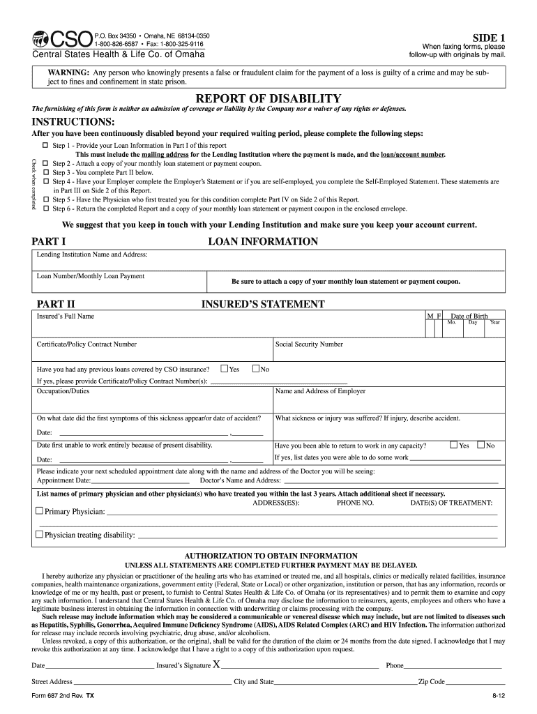 De 2501 Form Printable