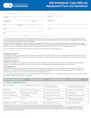 Aae Case Difficulty Assessment Form