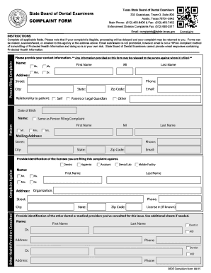 How to File a Complaint Against a Dentist in Texas  Form