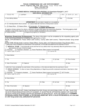 Get and Sign an Agency Hiring a Person for Whom a License is Tcole Texas Gov 2017-2022 Form
