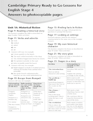 Cambridge Primary English Workbook 4 Answers PDF  Form