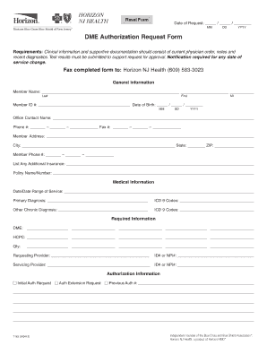 Horizon Blue Cross Blue Shield Prior Authorization Form