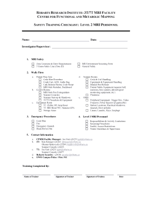 Level 2 Mri Personnel  Form