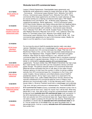 Wolcotts Form 973 Commercial Lease