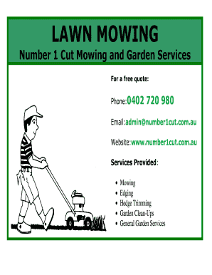 Printable Flyer Templates Lawn Mowing Flyer Look Local WA  Form