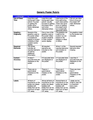 Poster Project Rubric  Form