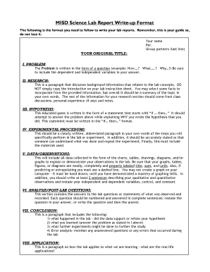 Write Up Format