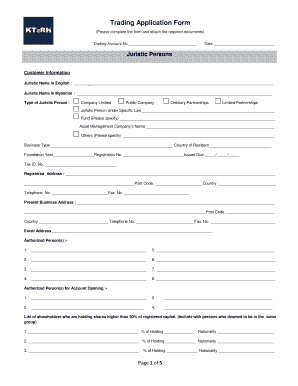  Trading Application Form KTzRH 2016