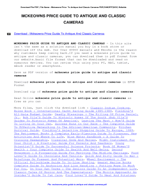 Mckeown Camera Guide PDF  Form