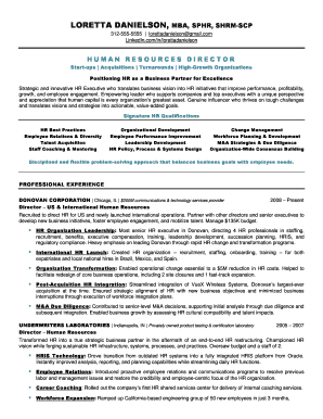 Resume Sample #1 PDF Society for Human Resource  Form